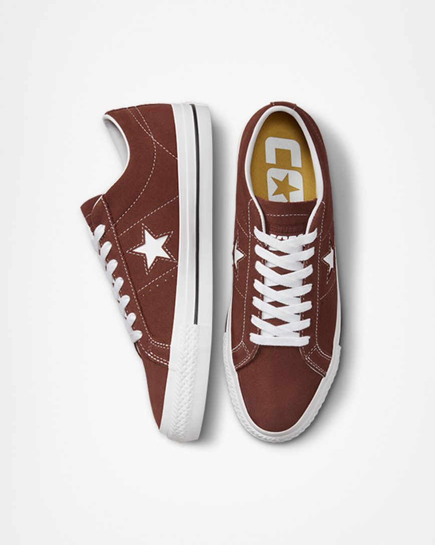 Bascheți Barbati Converse One Star Pro Rosii Albi Negrii | RO KRVHN896